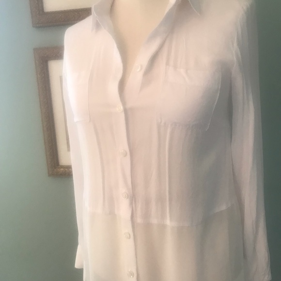 BCBG Generation Long Tuxedo Back Blouse - Picture 3 of 6